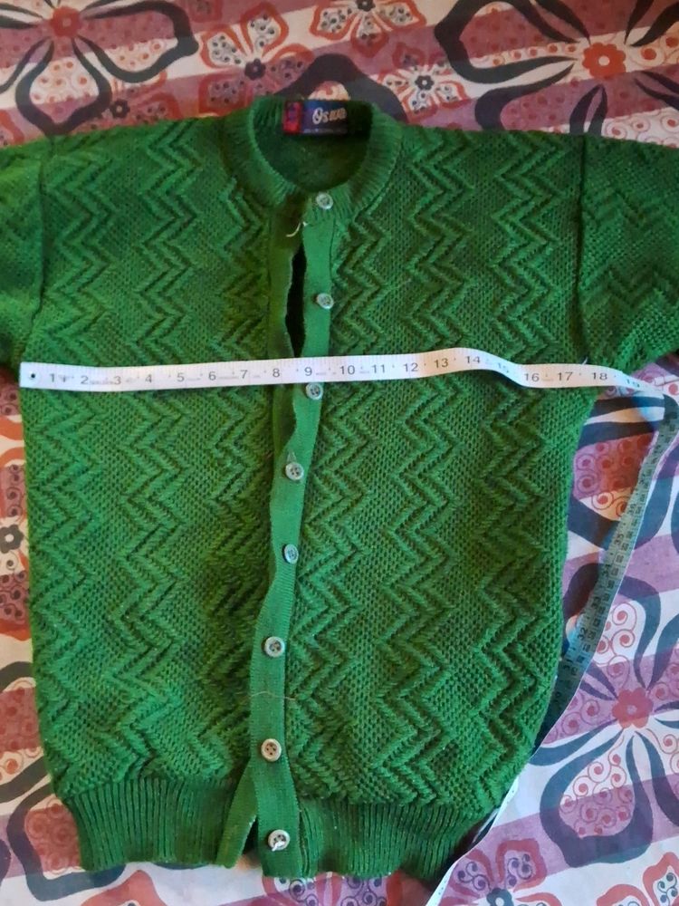 Green Hand Made Sweater