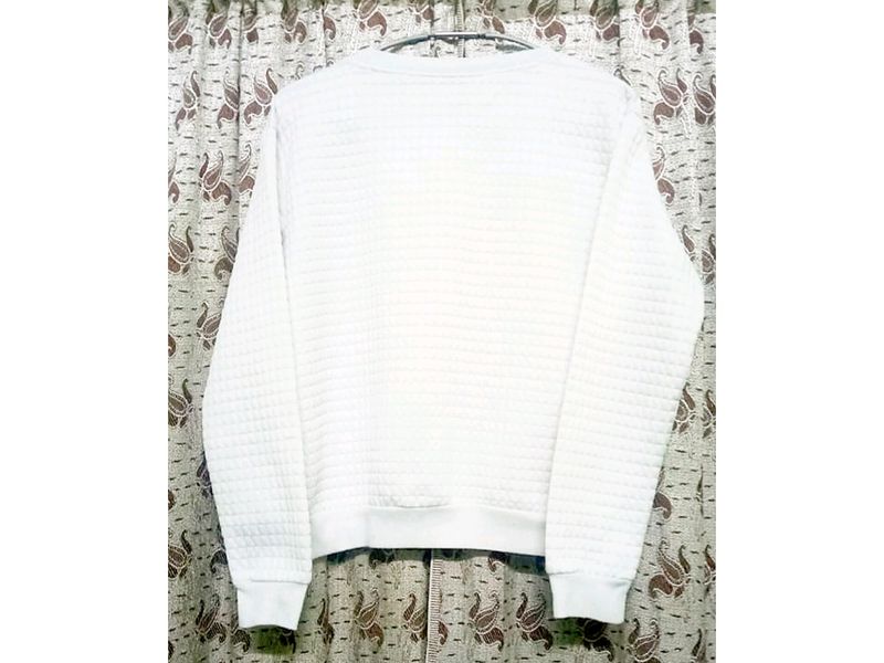 White Round Neck Woolen T-Shirts✨