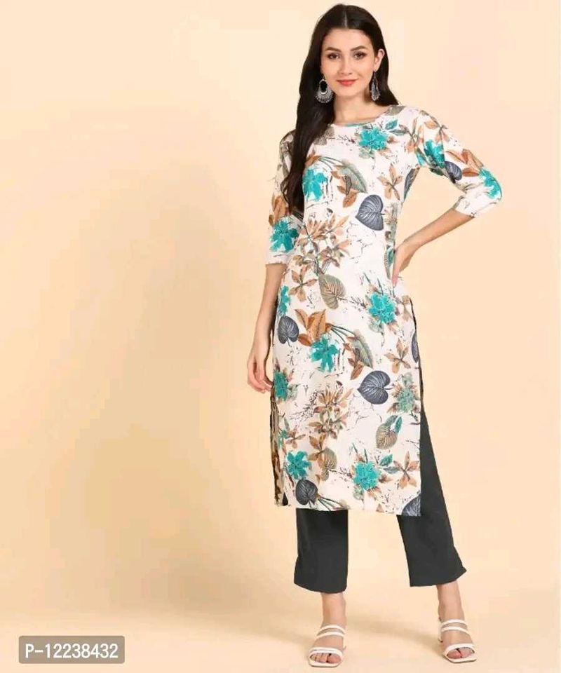 Stylish Crepe Printed Kurti For Women