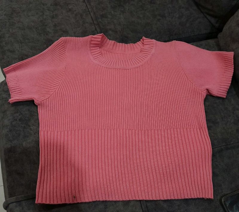 Pink Crop Top