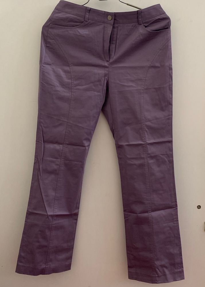 Purple Colour Straight Fit Pants || Polo Brand