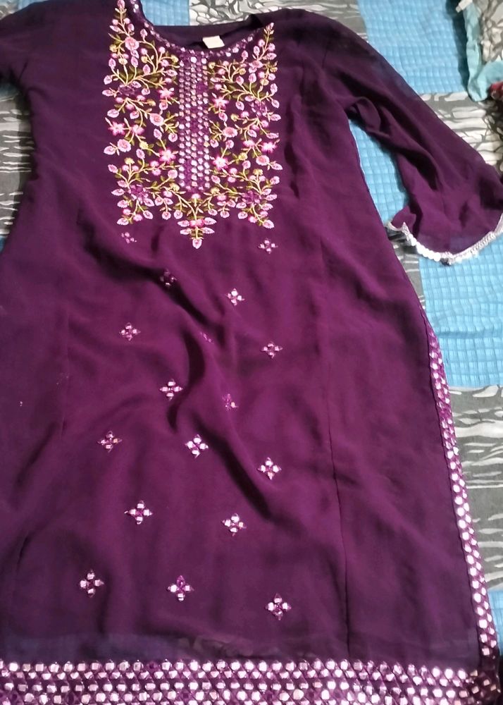 Sharara And Top With Net Duppatta One Time Used