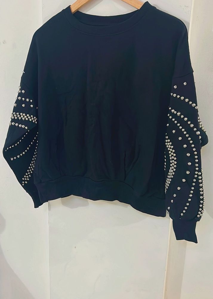 Studded Black Sweatshirt