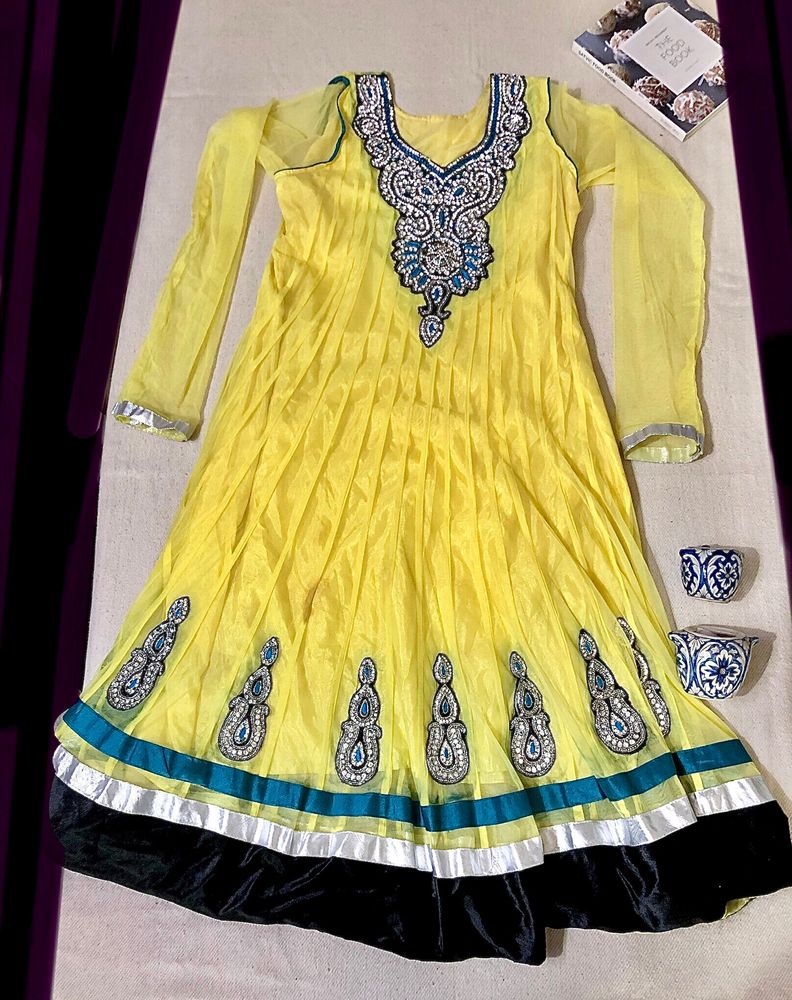 Yellow Stone Embroidered Kurta