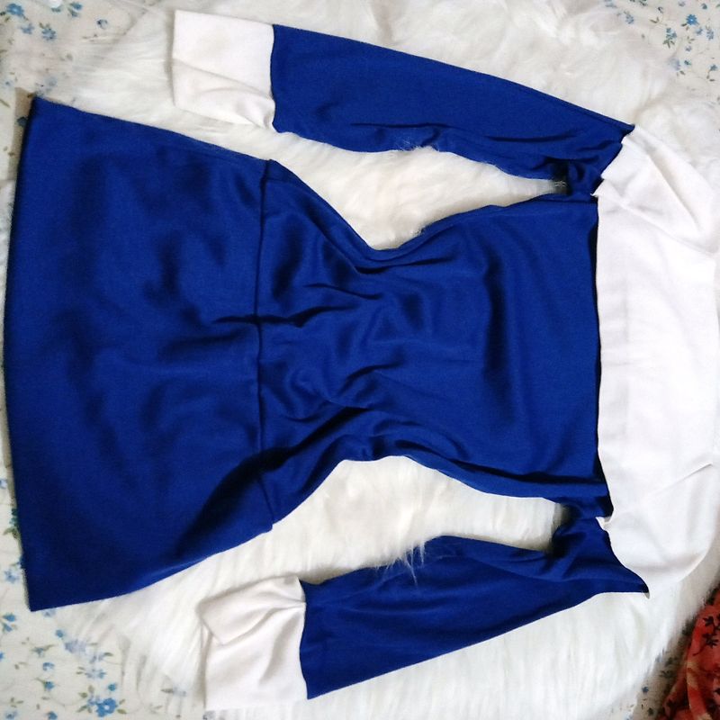 blue offshoulder sweater dress IMPORTED(Malaysian)