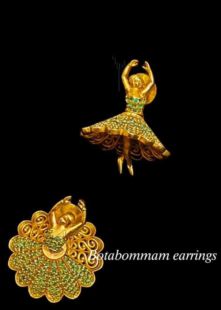 Dancing Doll Earrings 1 Gm Gold Plated