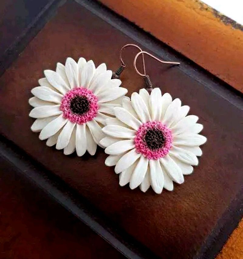 clay Flower Earring No 18