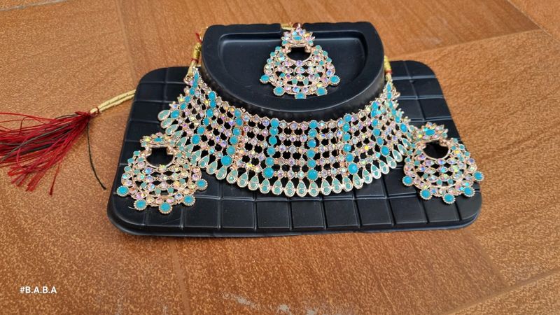 Jewellery Set For Women, Girls Sky-blue Colour.