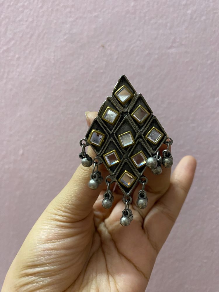 Oxidized Statement Ring