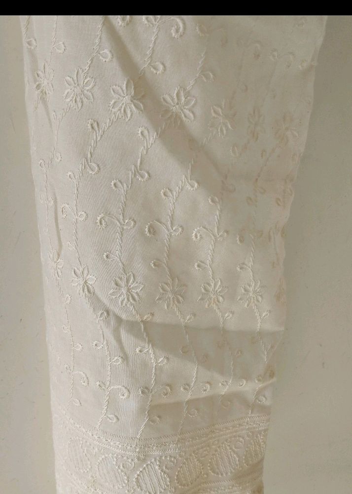 white chikankari plazzo 💞