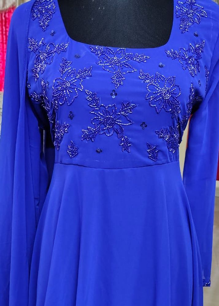 blue party wear dress