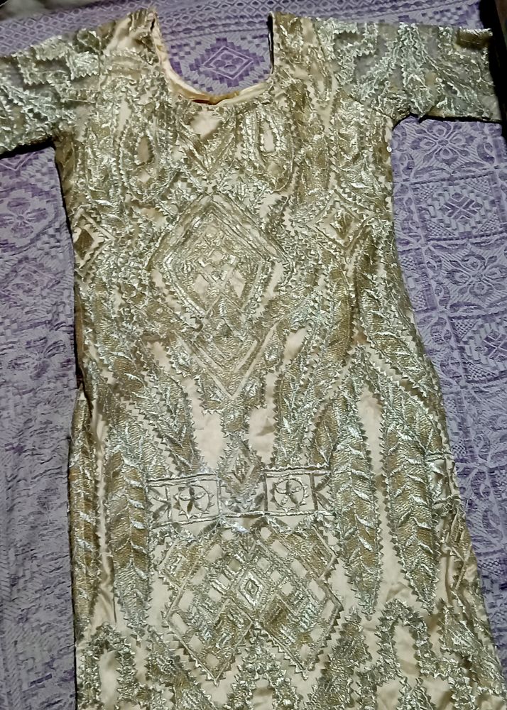 Golden Newly Kurta With Bright Shining Colour