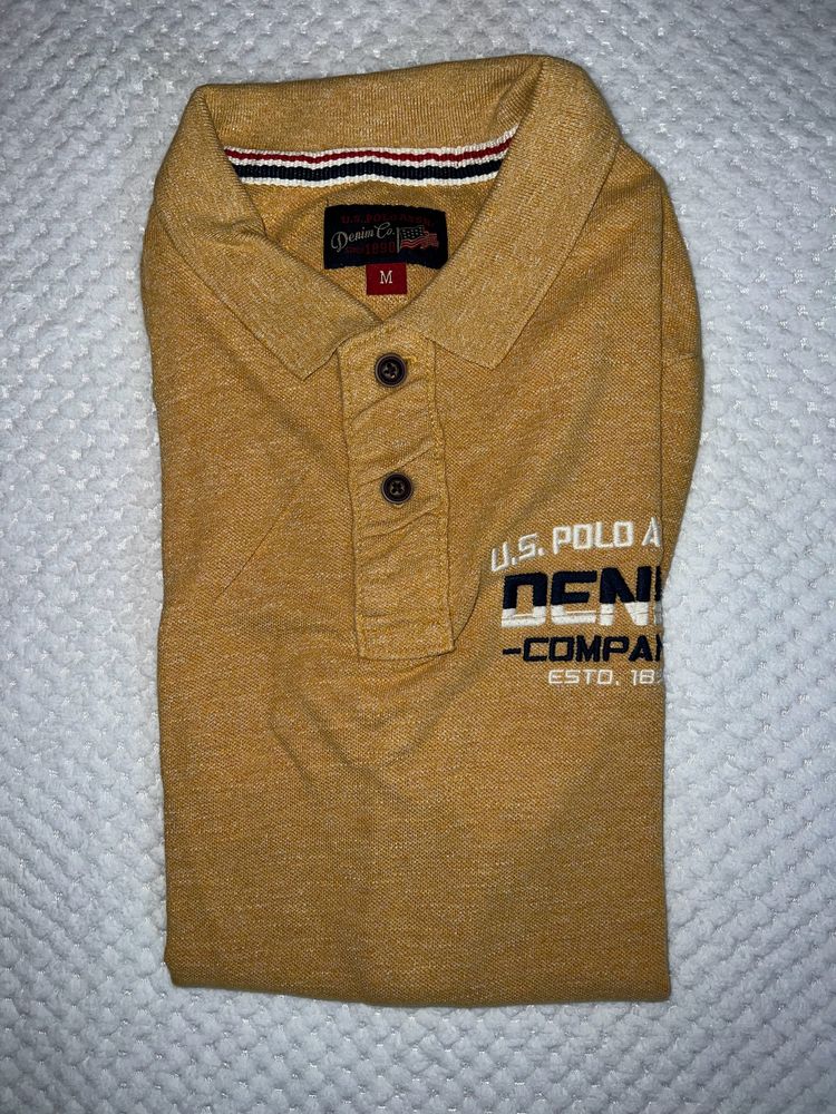 Men USPA Yellow Polo Tshirt