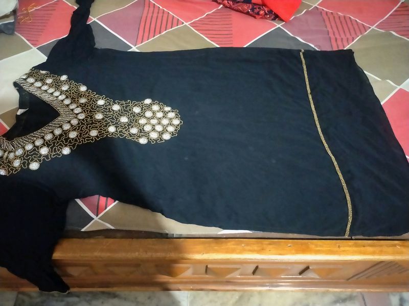 A Black Georgette Kurta