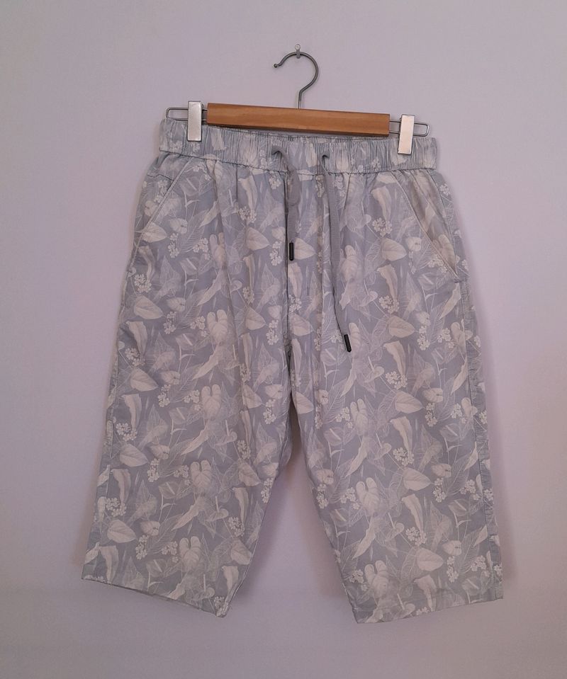 Smoke Grey Printed Shorts (Men's)