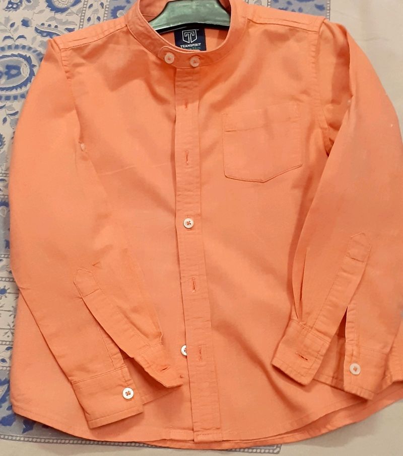 Standing Collar Boys Shirt