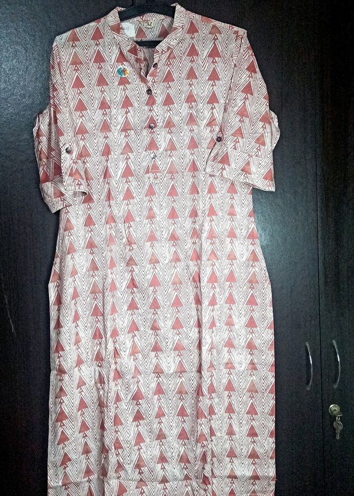 Women Cotton Muslin Printed Kurta