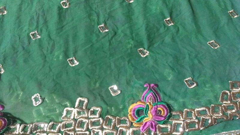 Double Colour Work Dupatta