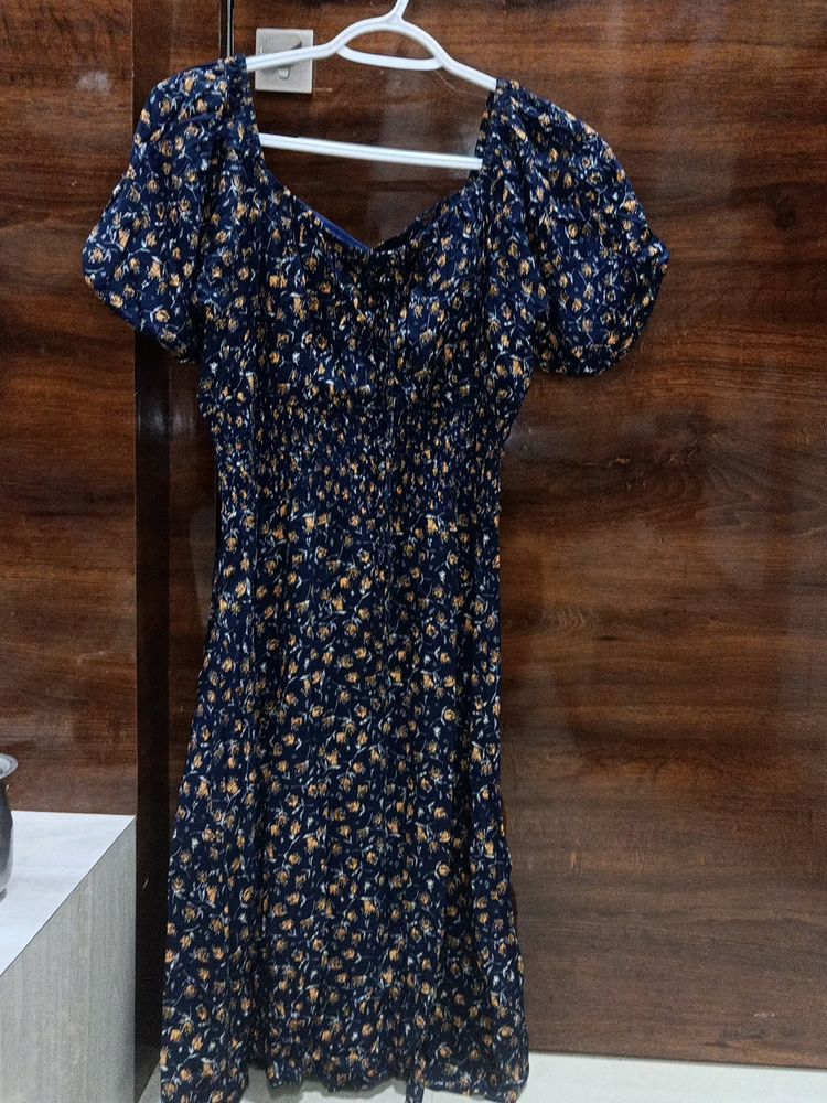 Floral Sweetheart Neck Dress Women