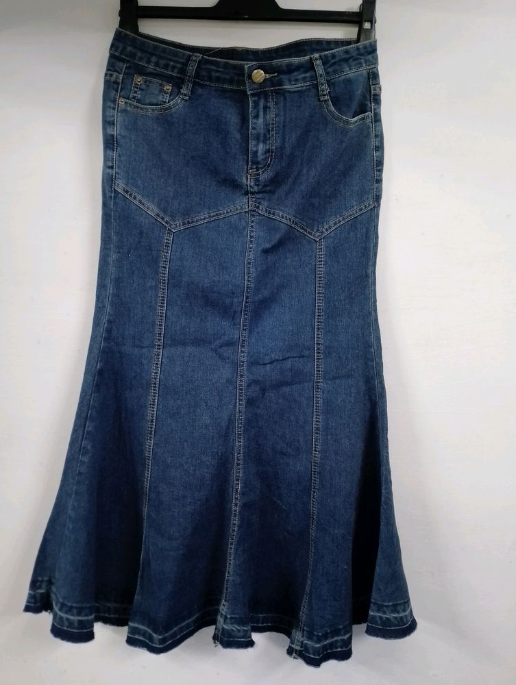 Denim Long Skirt