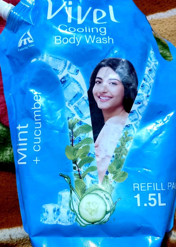 Vivel Body Wash With Mint + Cucumber Refill Pack