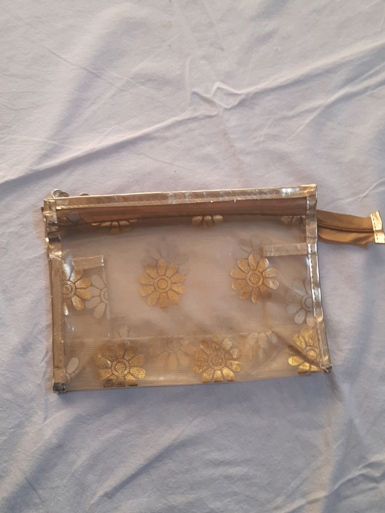 Plastic Golden Pouch