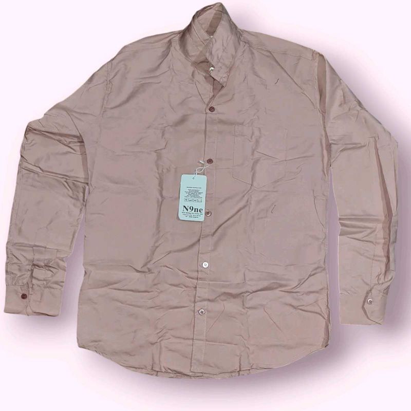 Peach XL size Plain Men's Shirts