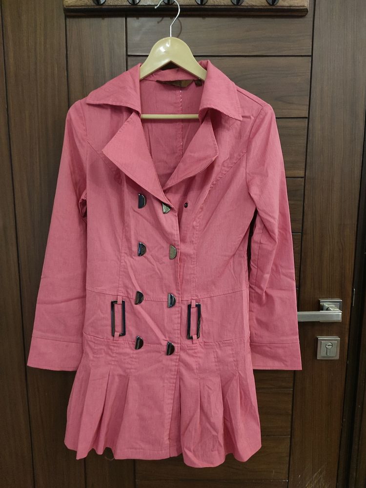 Dianyali Pink Trenchcoat