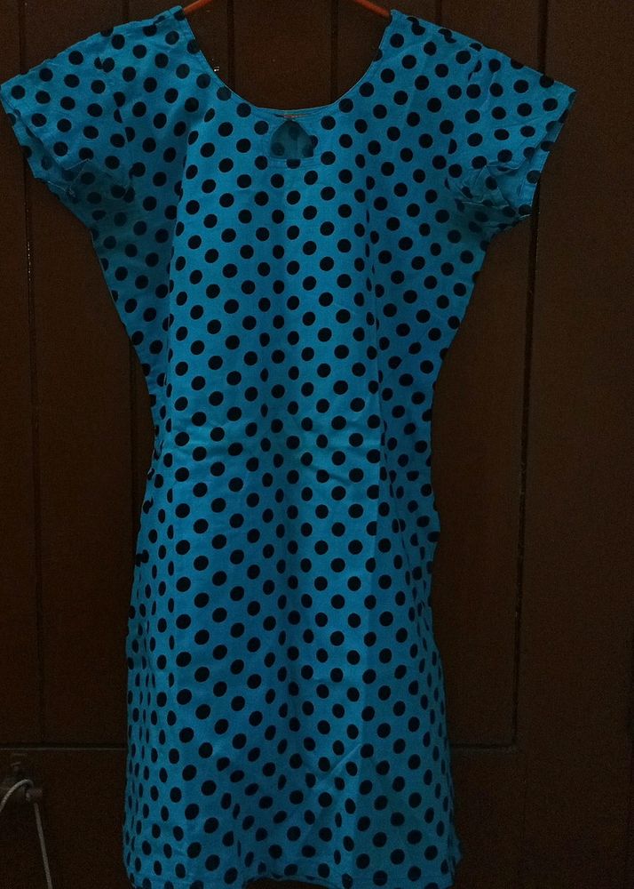 blue short kurti