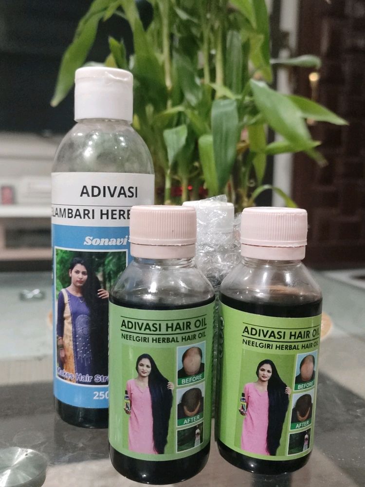 4 Bottles Of Adivasi Hair Oil