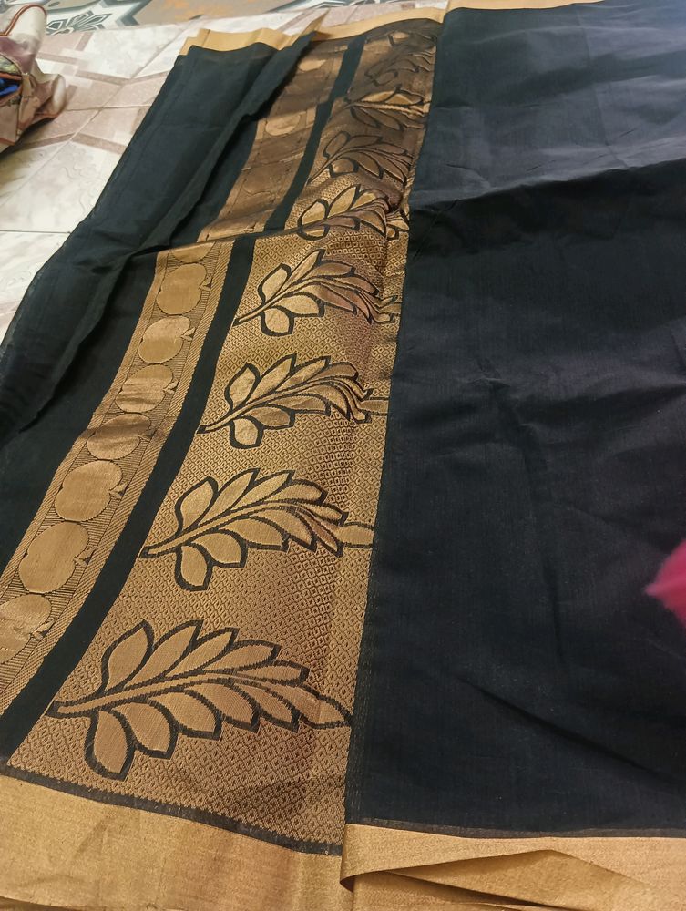 Black Silk Cotton Saree