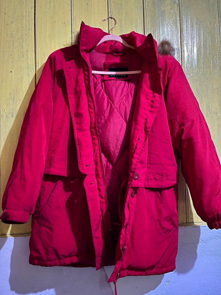 Long Jacket With Detachable Hood