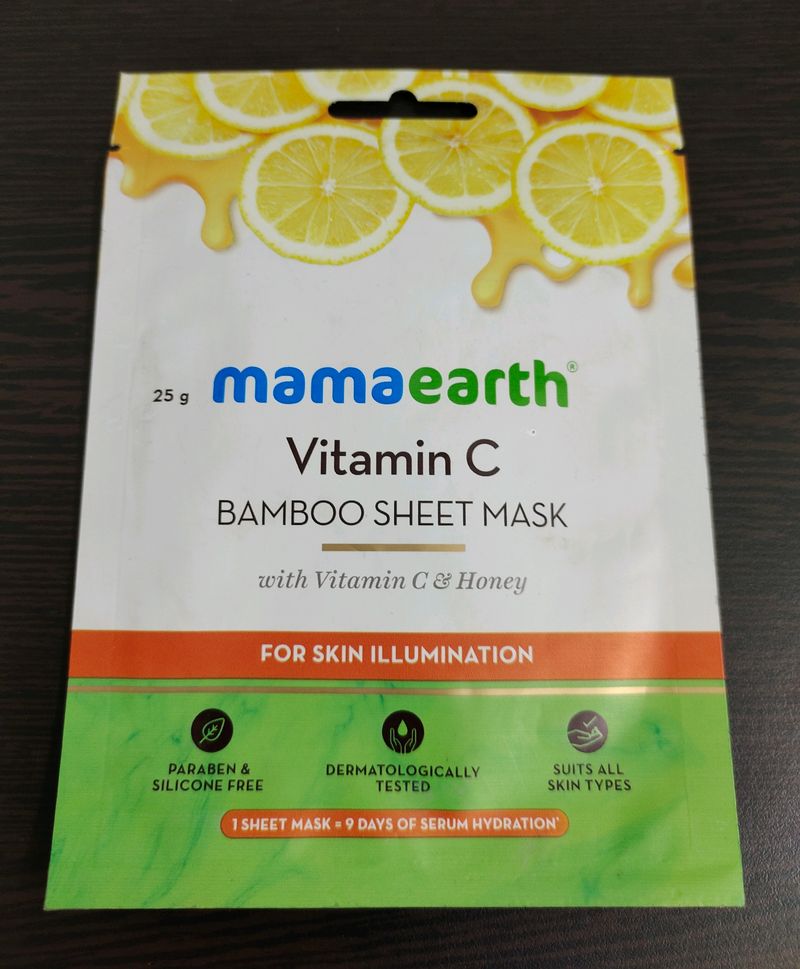 Mamaearth Vitamin C Bamboo Sheet Mask