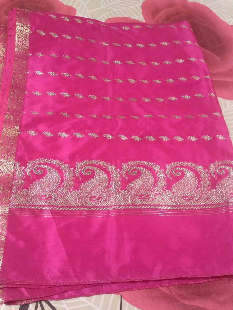 Rani Pink Art Silk Dupatta