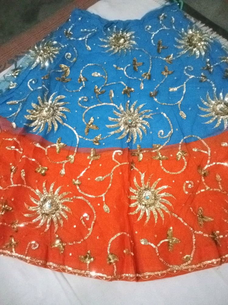 Lehenga Choli And Dupatta Semi Stitched