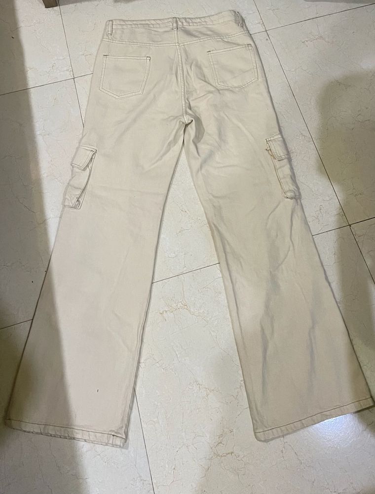 Beige Cargo Pants.