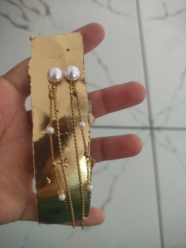 Pearl Golden Earrings