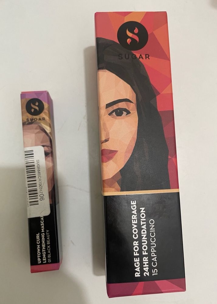 Combo Of Sugar Foundation And Mascara