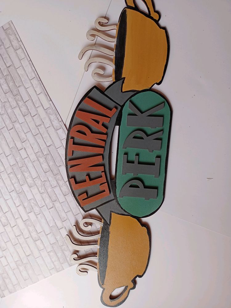 Friends Tv Central Perk Wooden Wall Art