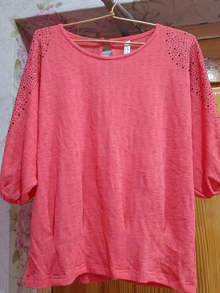 Peach Pink Colour Top