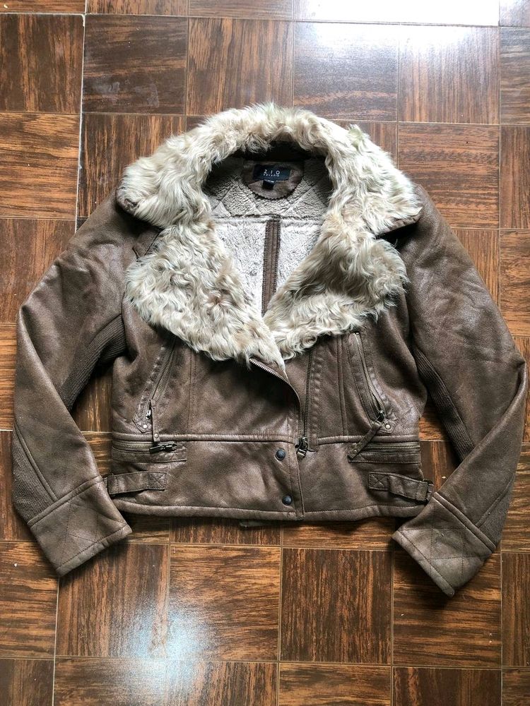 Biker Jacket With Fur