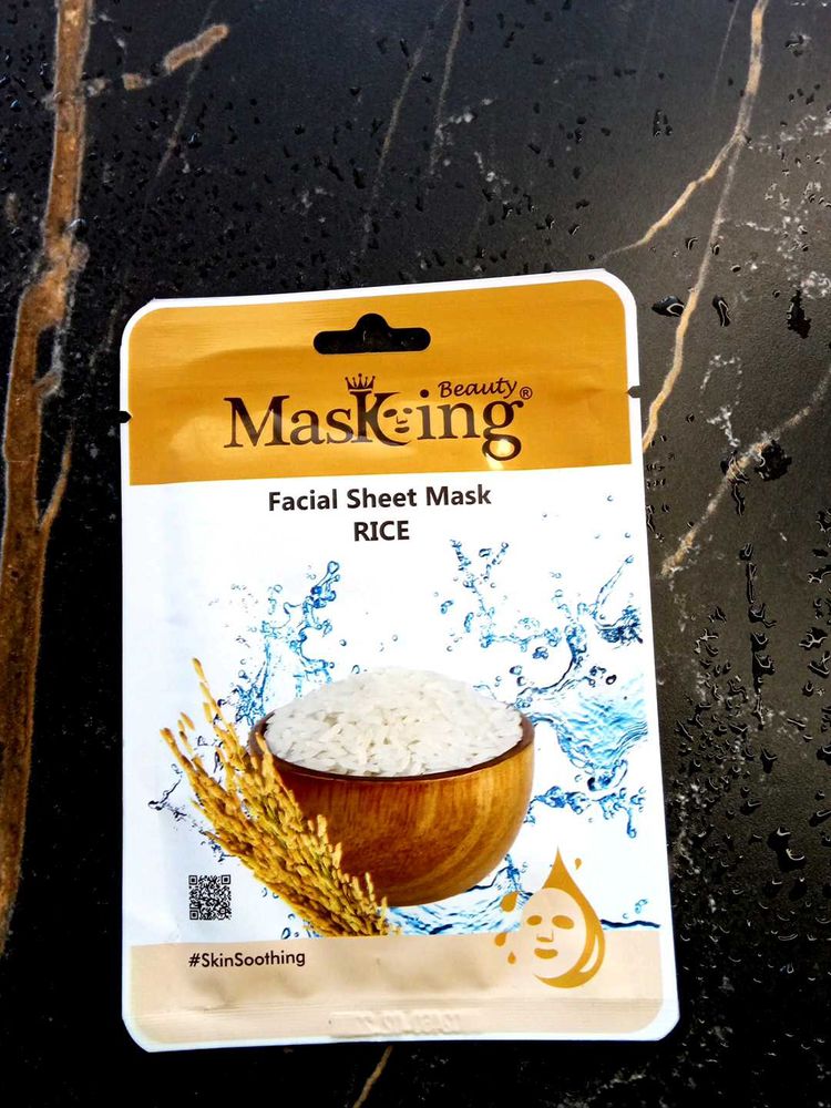 Masking 🍚 🌾 Rice Face Sheet Mask