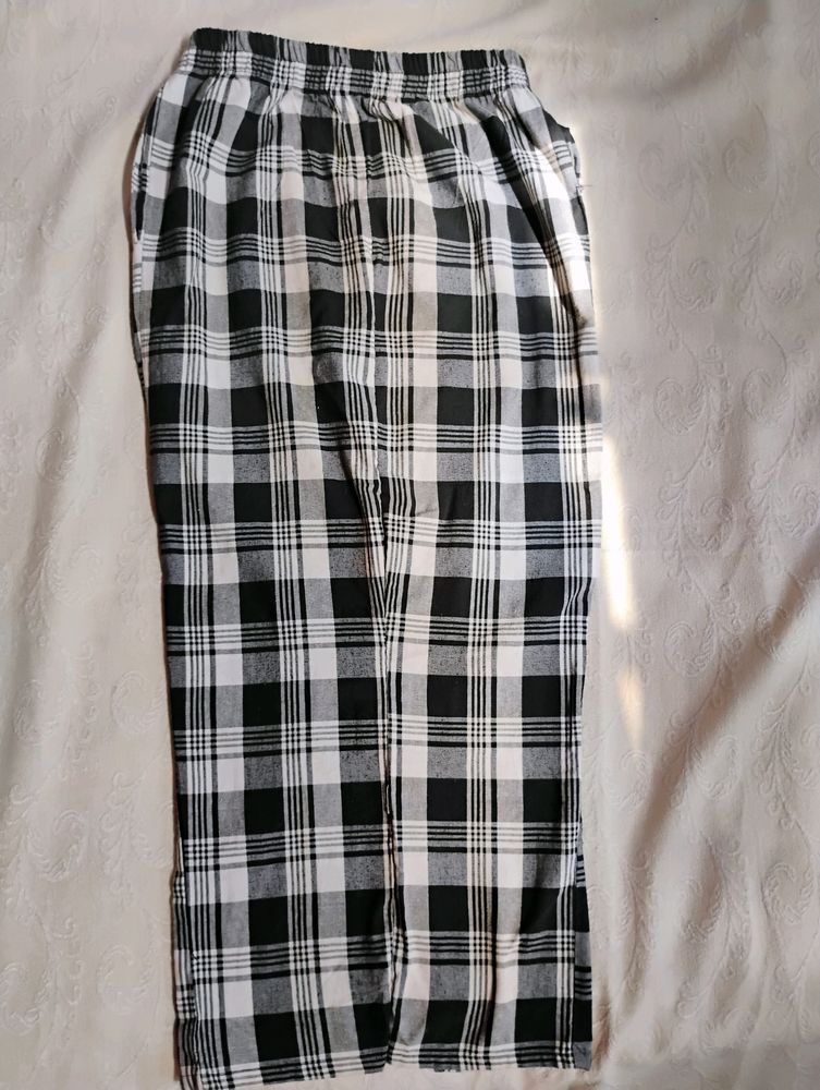 Black and White Check Skirt