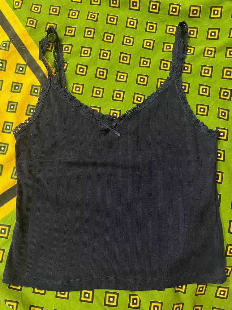 H&M vest top with lace straps