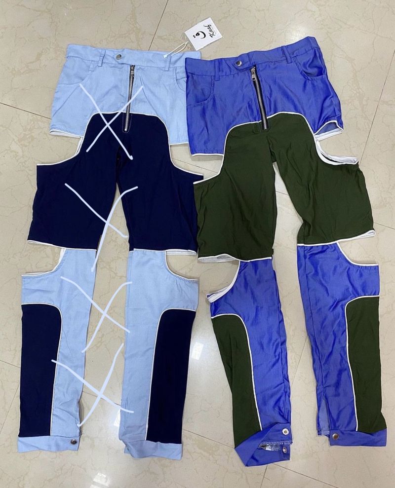 GREEN Korean Style Cut Out Pants (S)