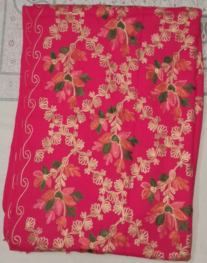 Kashmiri Aari Embroidered Wool Stole