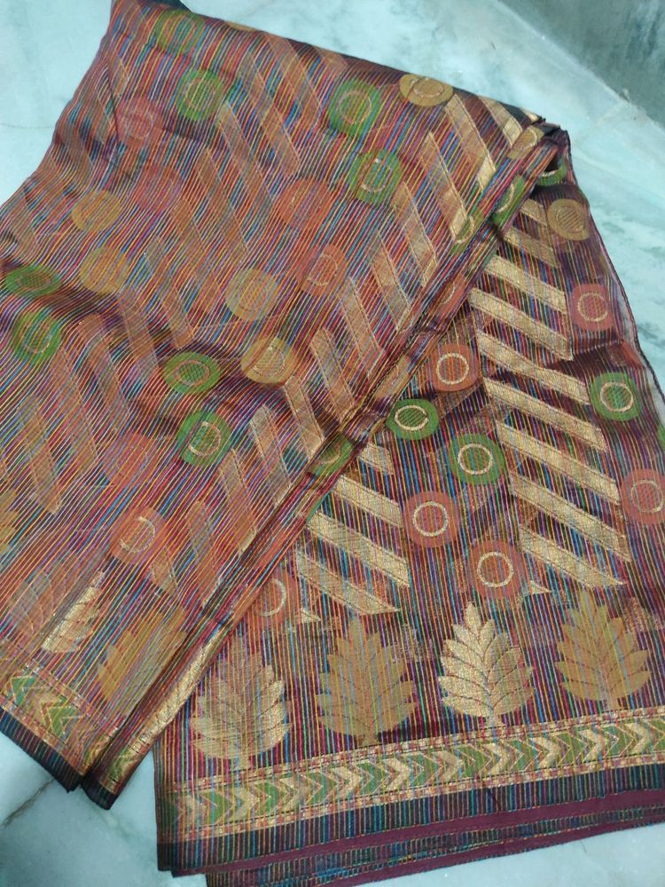 Cotton silk mix saree with blouse