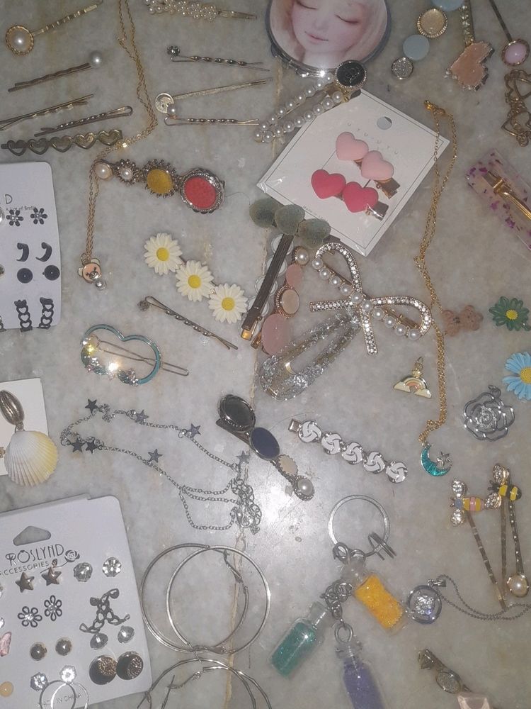 Korean Charms, Necklaces,Hair Accessories Lot