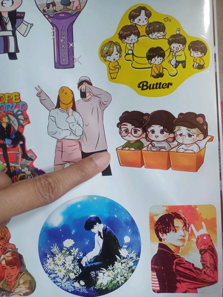 100 BTS cute stickers