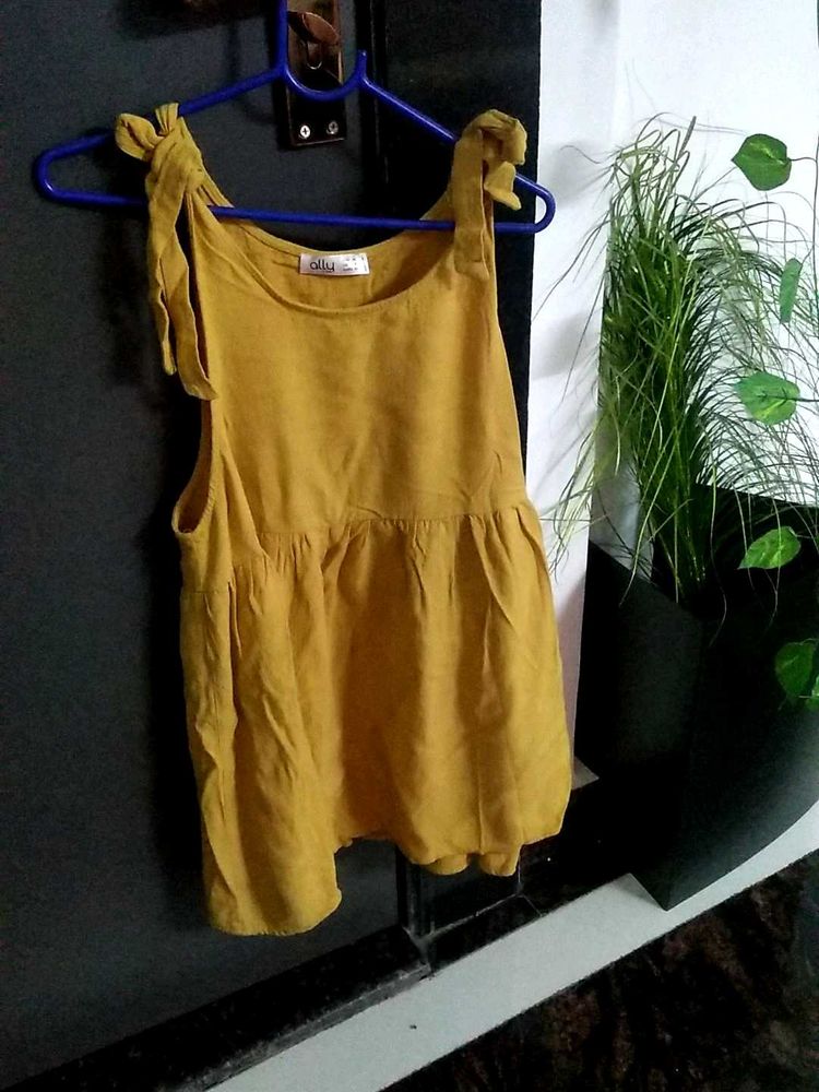 Mustard Mini Dress